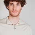 Pull col polo en laine et soie - Bartev 6801 beige - 12 Beige clair