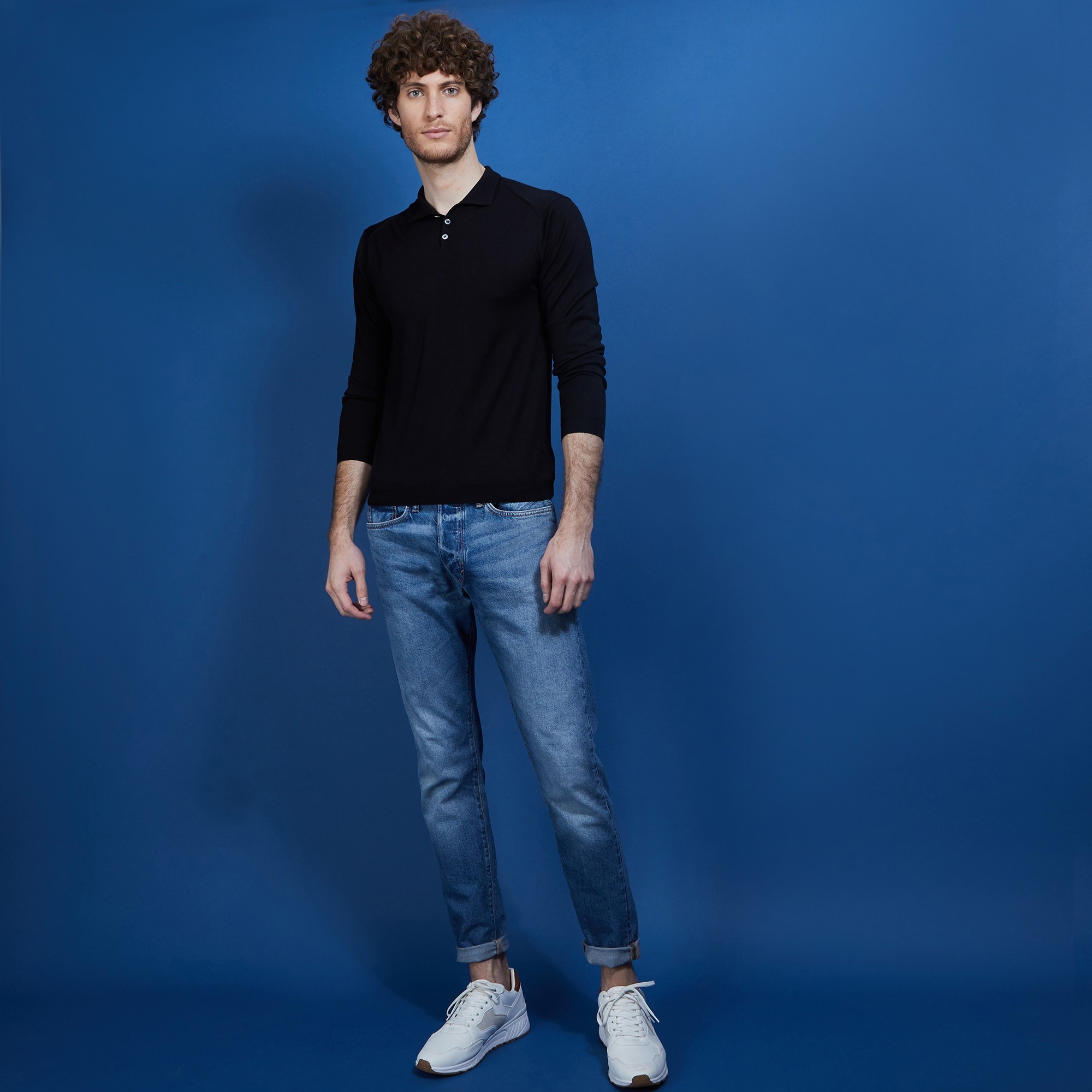 BARTEV PULL COL POLO LAINE ET SOIE