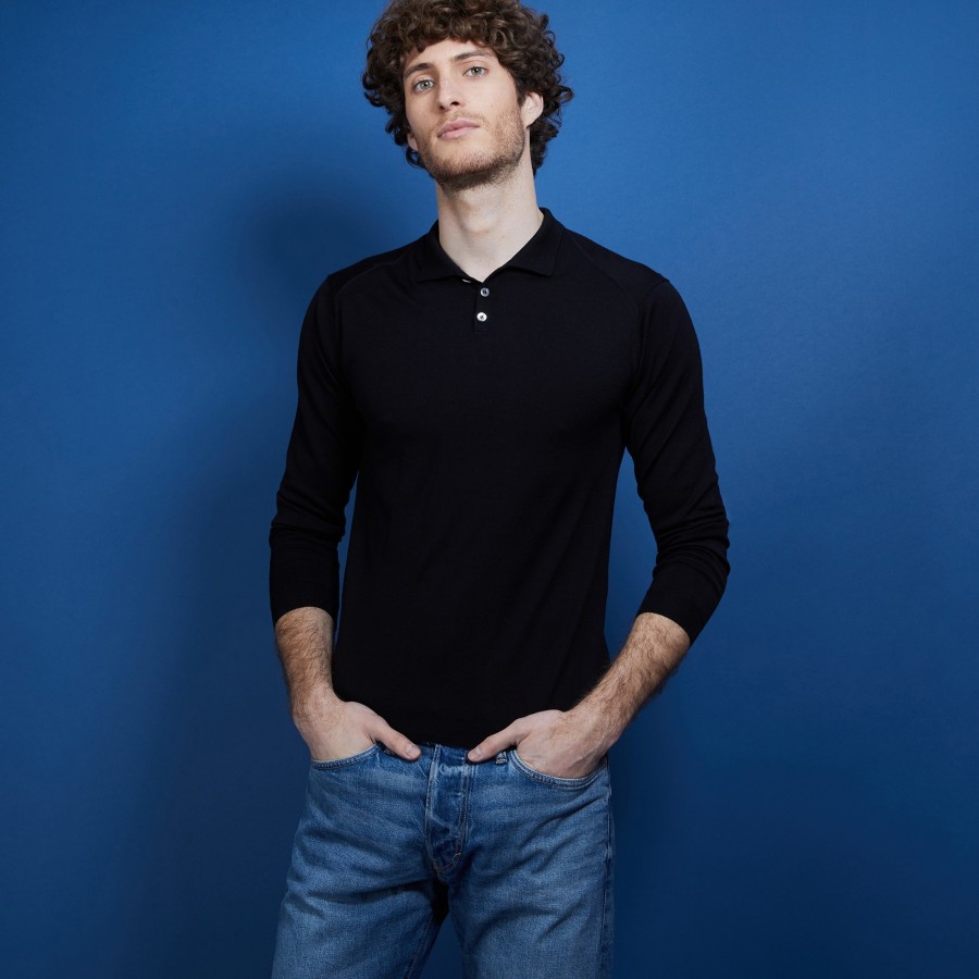 Wool and silk polo neck sweater - Bartev