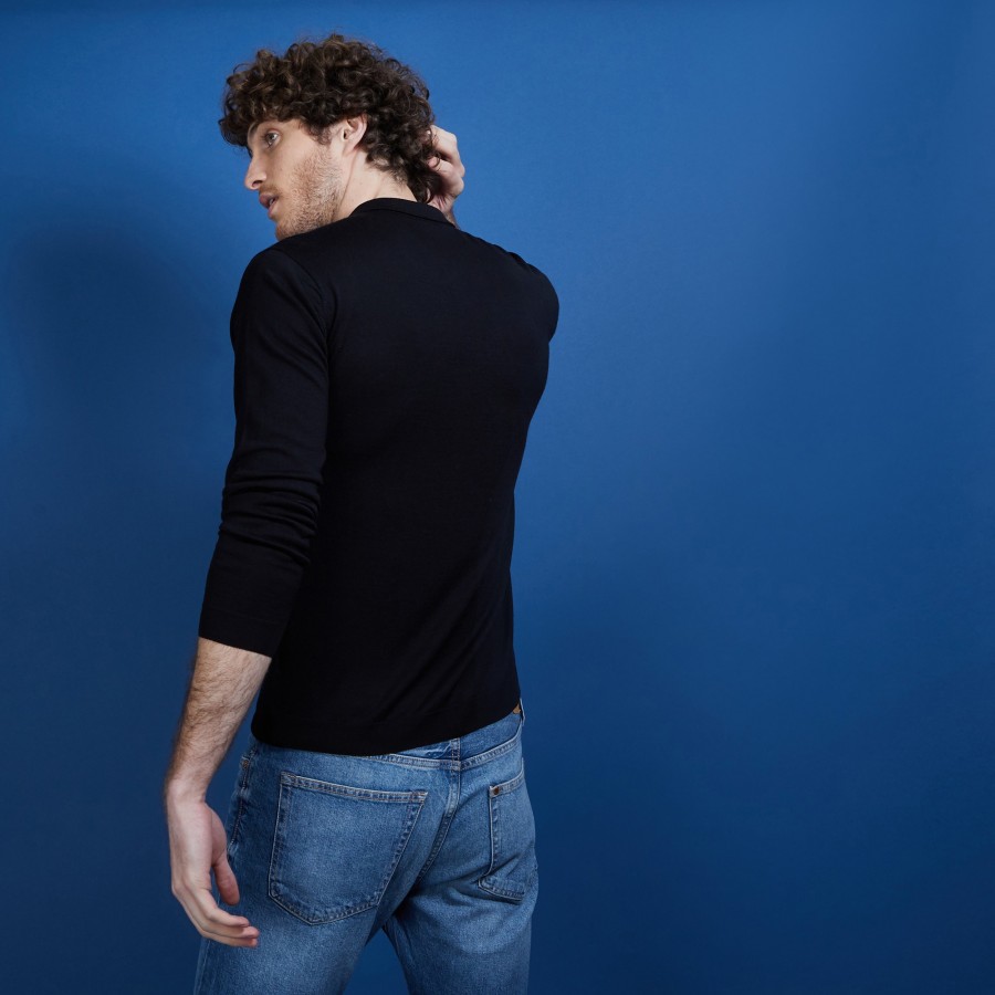 Camisa polo de lã e seda - Bartev