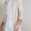 Gilet zippé en 100% laine mérinos - Bastian 6801 beige - 12 Beige clair