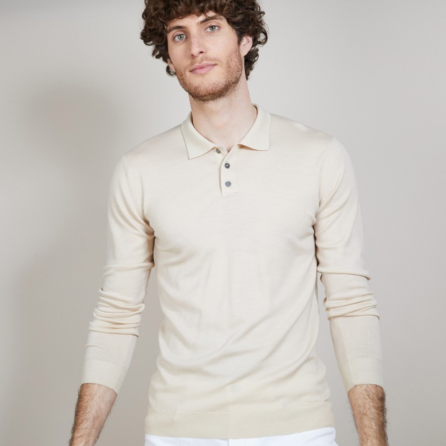 Merino wool polo neck sweater - Eni