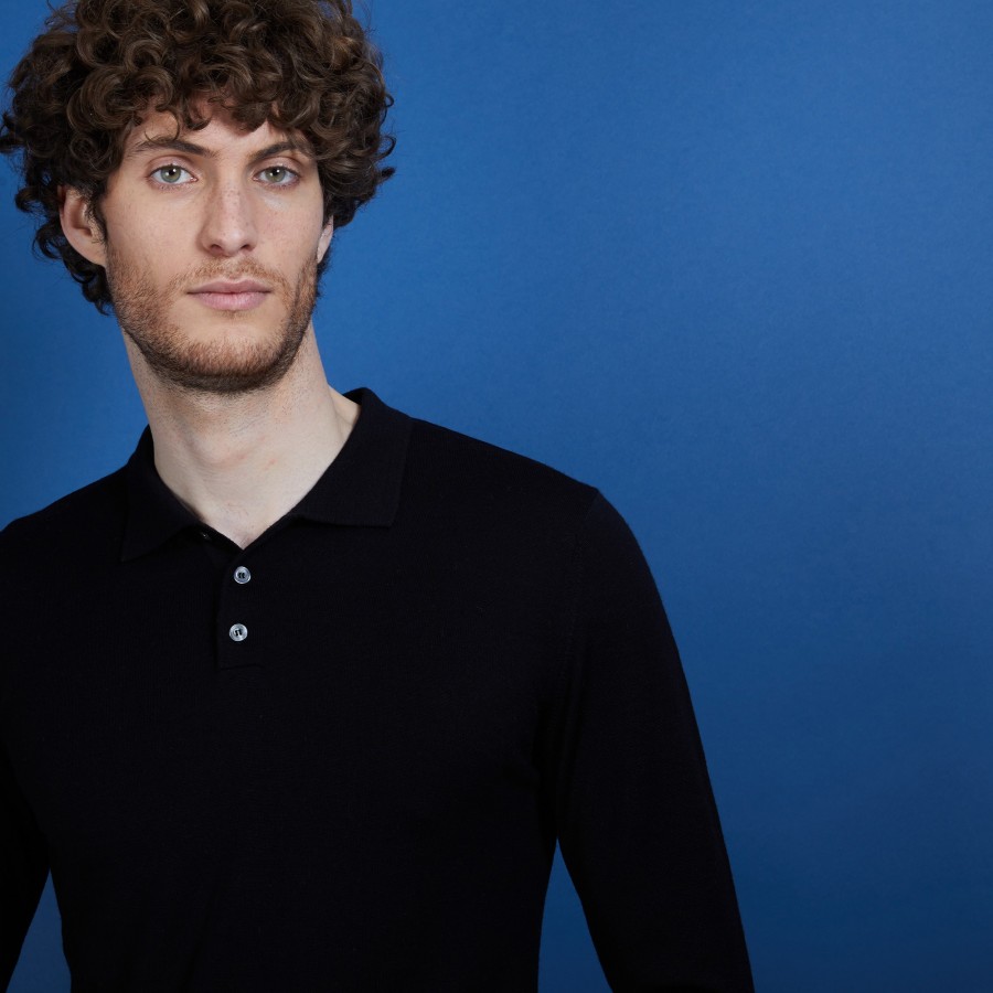 Merino wool polo neck sweater - Eni