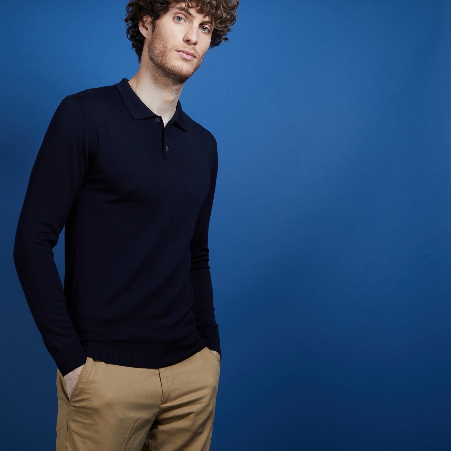 Merino wool polo neck sweater - Eni