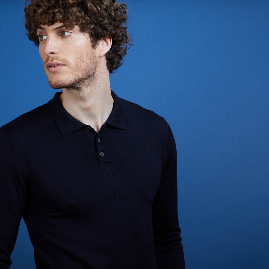 Merino wool polo neck sweater - Eni