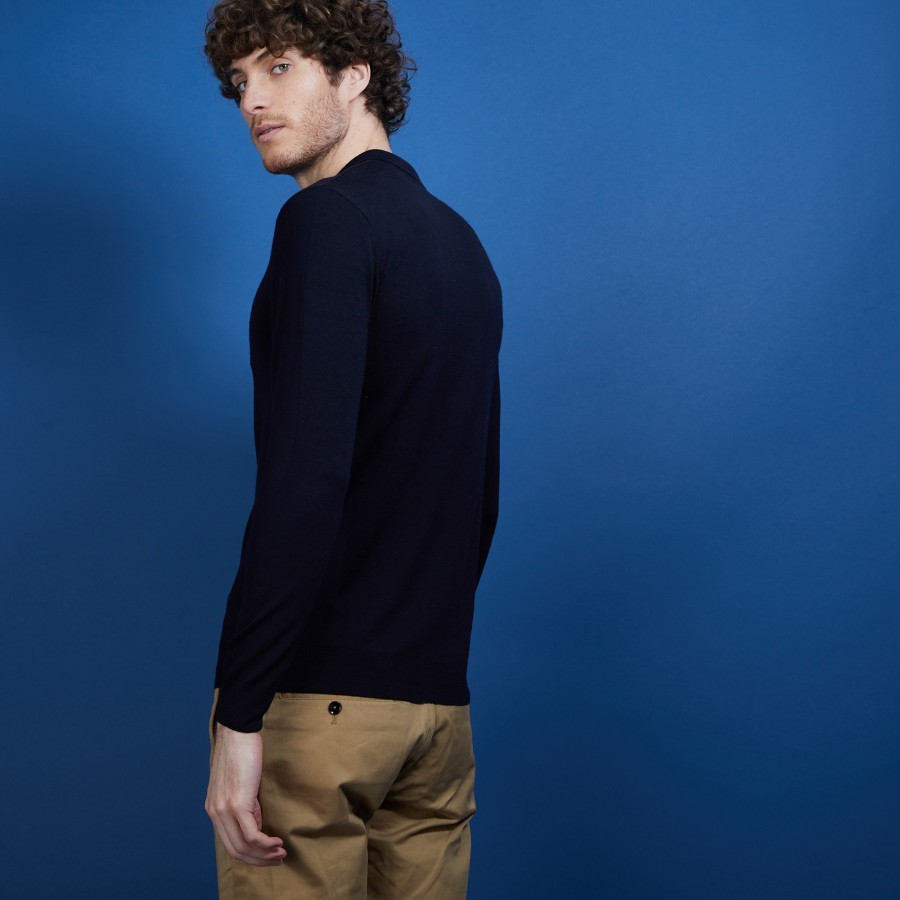 Merino wool polo neck sweater - Eni