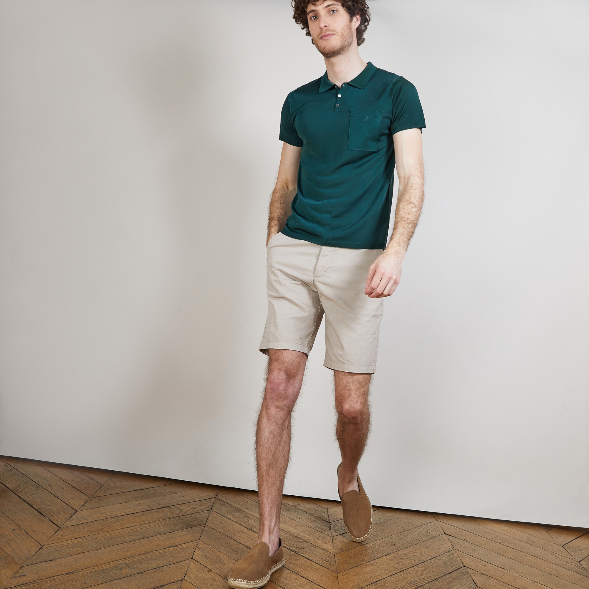 Polo en Fil Lumière poche avant - Blaze 6850 meleze - 21 Vert foncé