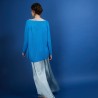 Pull col rond - Babouche  6843 AZUR  49 TURQUOISE