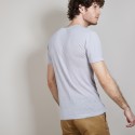 T-shirt col rond en lin flammé - Boséa 6811 gris clair - 11 Gris clair