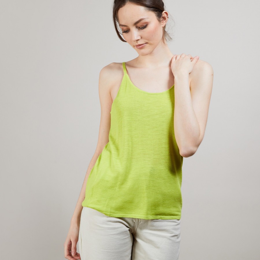 Flamed linen tank top - Bajah