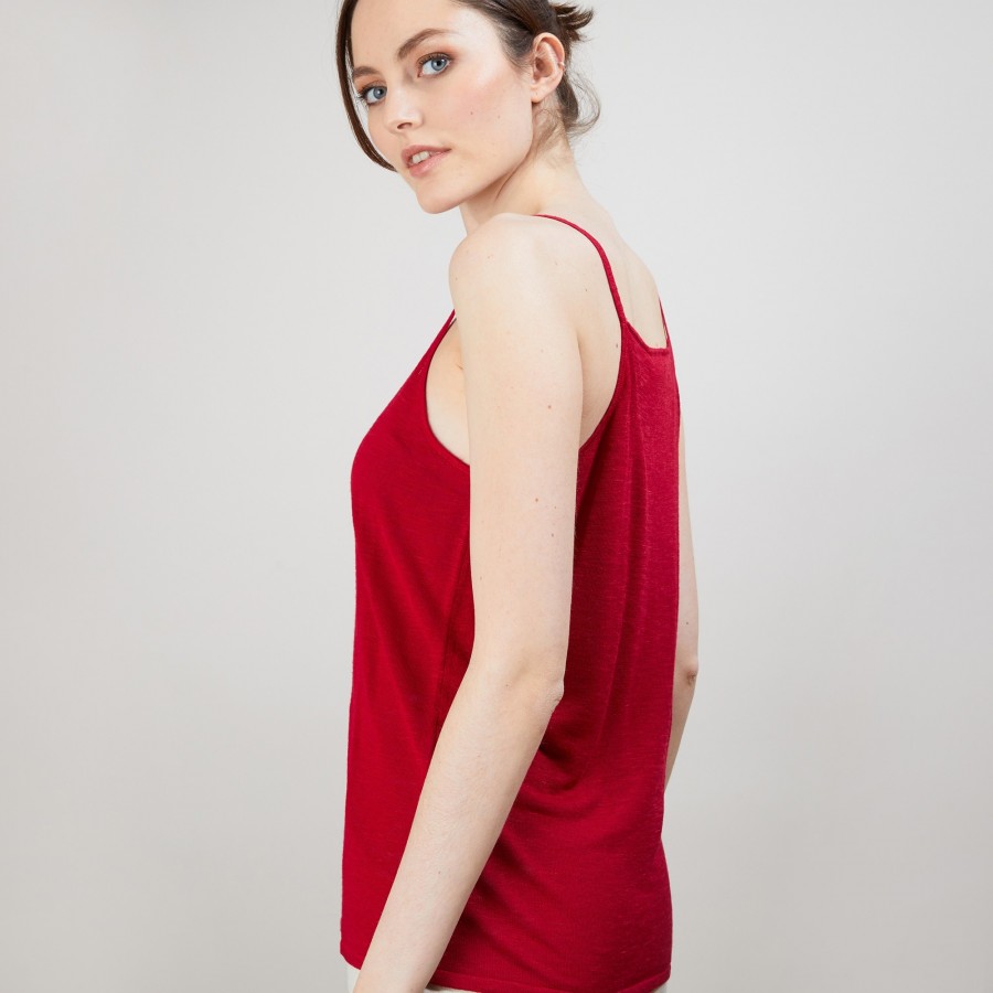 Flamed linen tank top - Bajah
