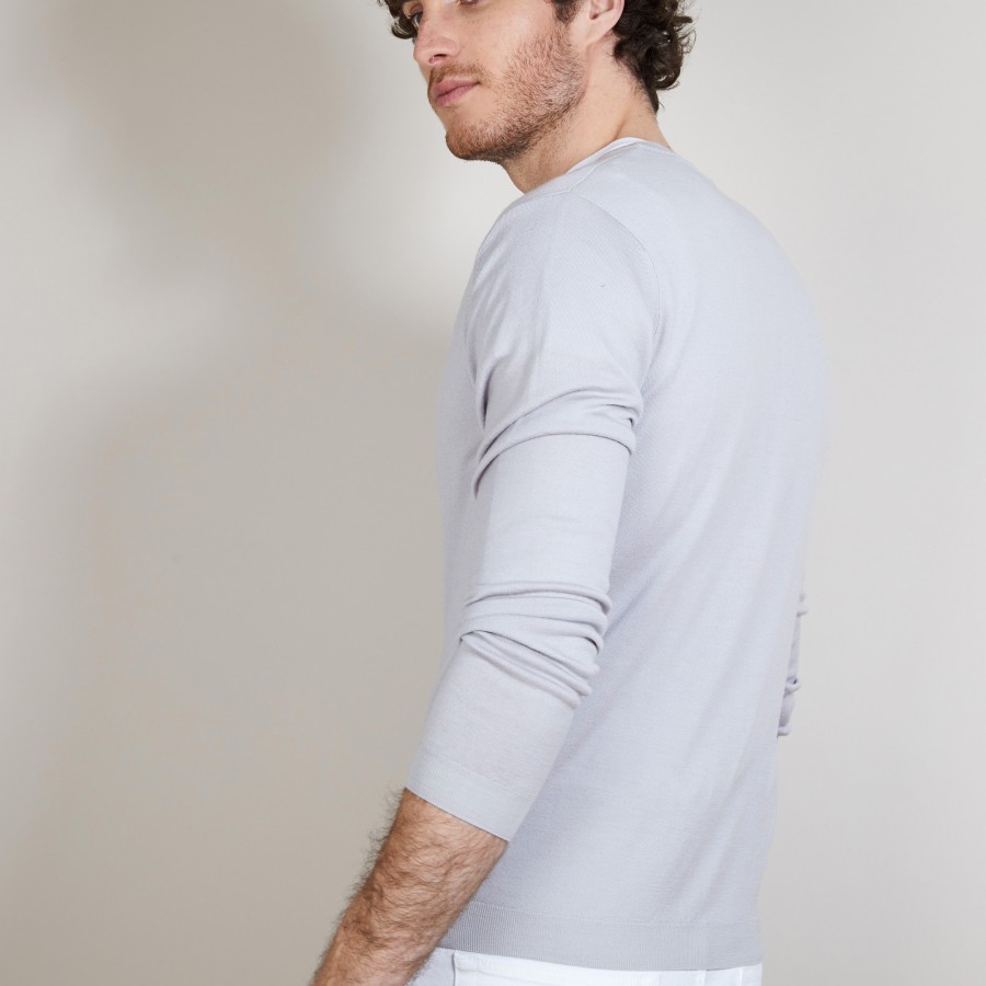 Colete de lã merino com botões - Brad