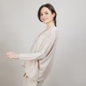 Long gilet en lin - Ballon 6801 BEIGE  12 BEIGE CLAIR