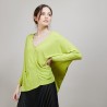 Long gilet en lin - Ballon 6852 POLLEN  90 VERT ANIS 