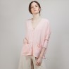 Long gilet en lin - Ballon 6882 AUBEPINE 24 ROSE CLAIR