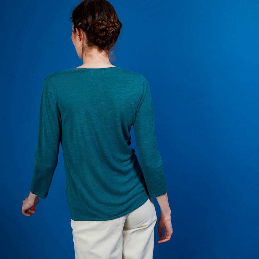 Cardigan de linho com slub - Bao