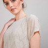 Long T-shirt en lin flammé - Coline 6801 beige - 12 Beige clair