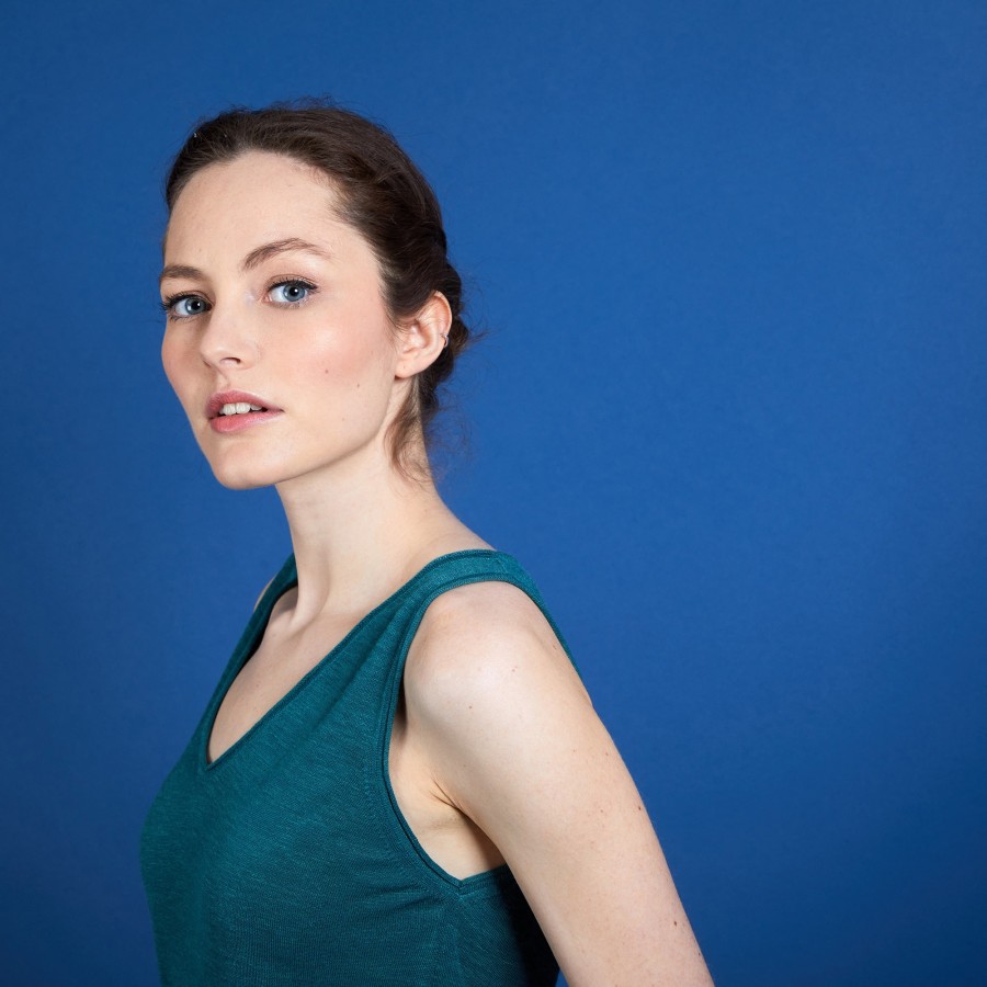 Flamed linen tank top - Boréal