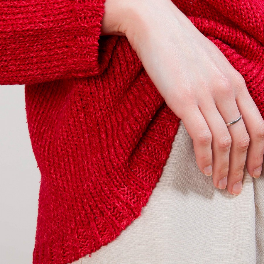 Suéter decote em V em seda, algodão e lã - Blovis