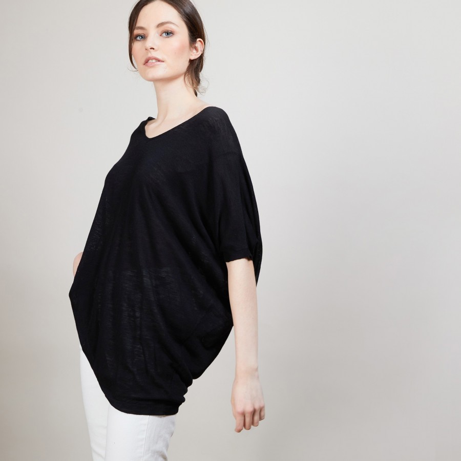 Long flamed linen T-shirt - Bil