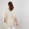 T-shirt long en lin flammé - Bil 6801 beige - 12 Beige clair