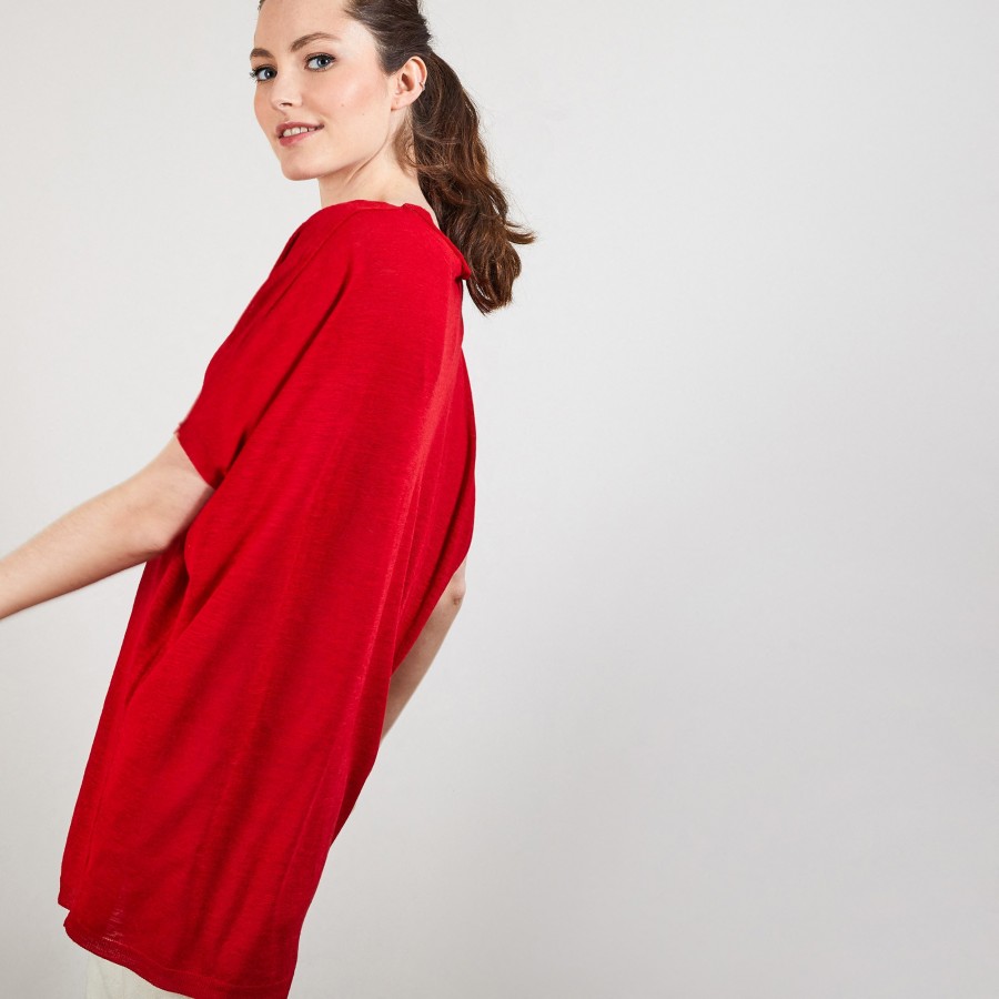 Long flamed linen T-shirt - Bil