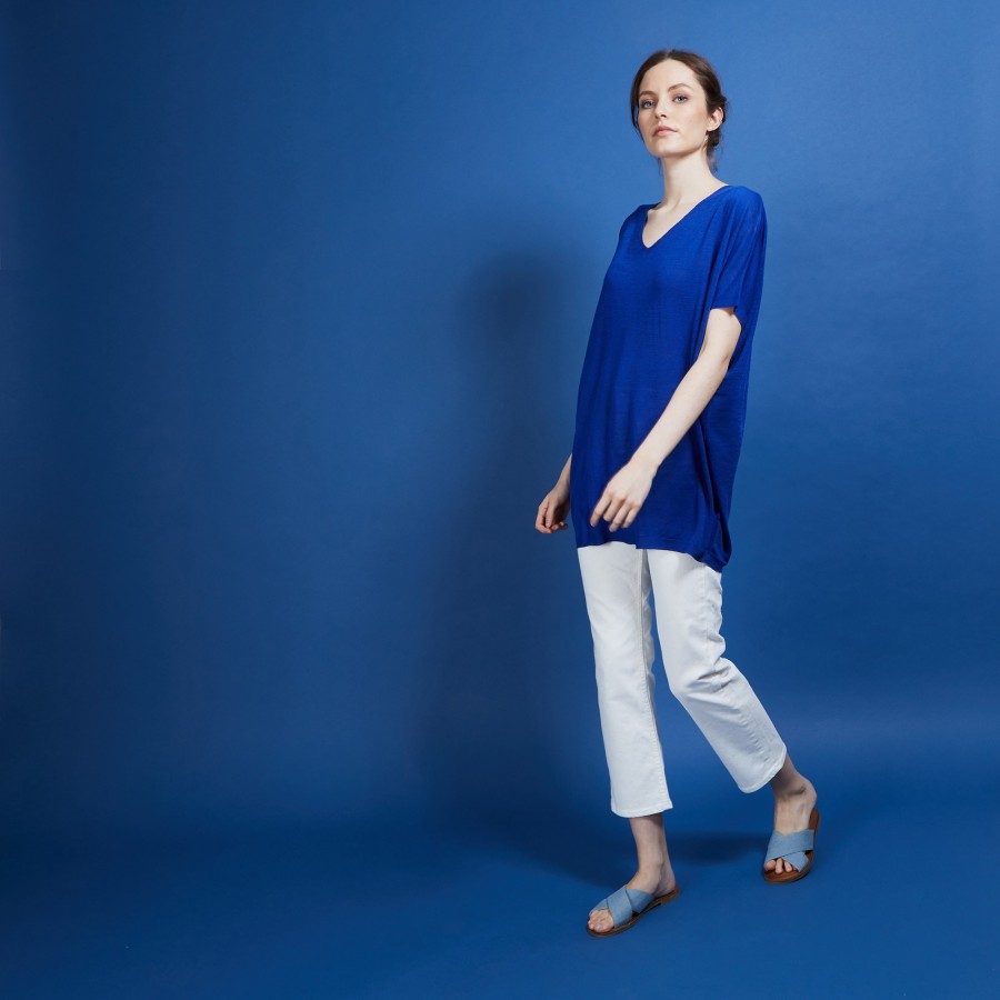 Long flamed linen T-shirt - Bil