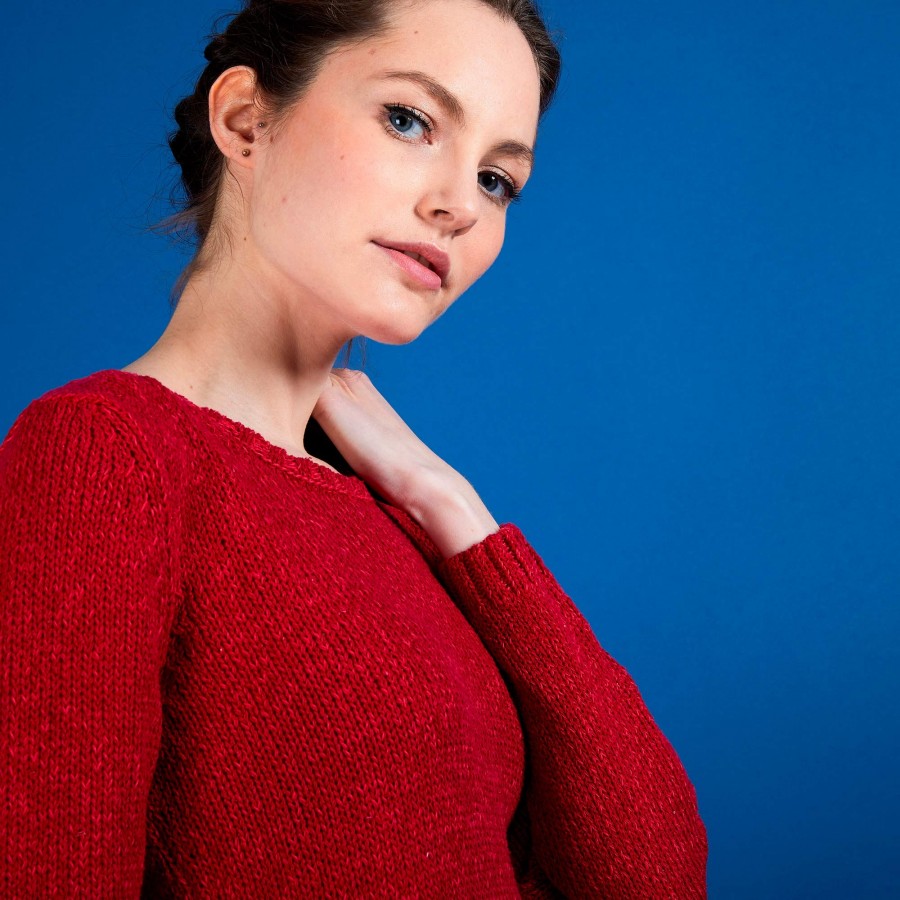 Cotton and wool silk round neck sweater - Benji