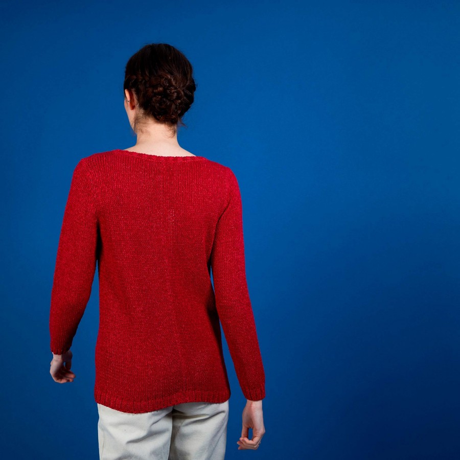 Cotton and wool silk round neck sweater - Benji