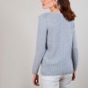 Pull col rond en soie coton et laine - Benji 6811 gris clair - 11 Gris clair