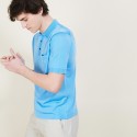 Polo manches courtes en Fil Lumière Vadim 2750 perruche - 06 Bleu moyen