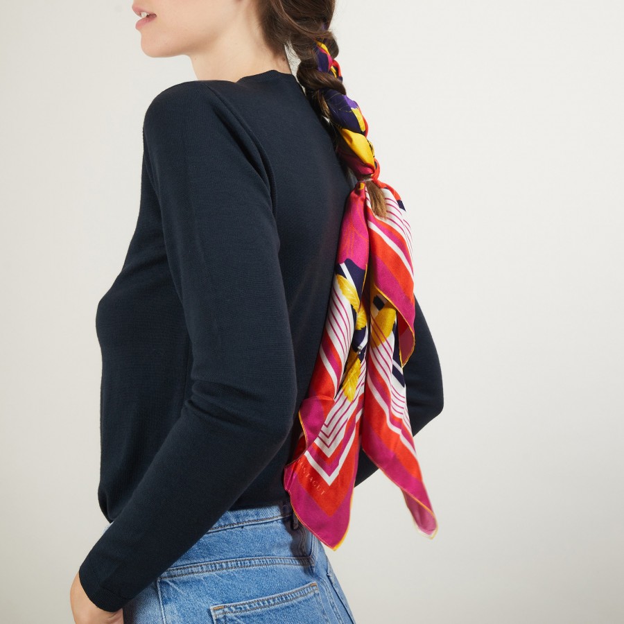 Round-neck merino wool sweater- Bérenice