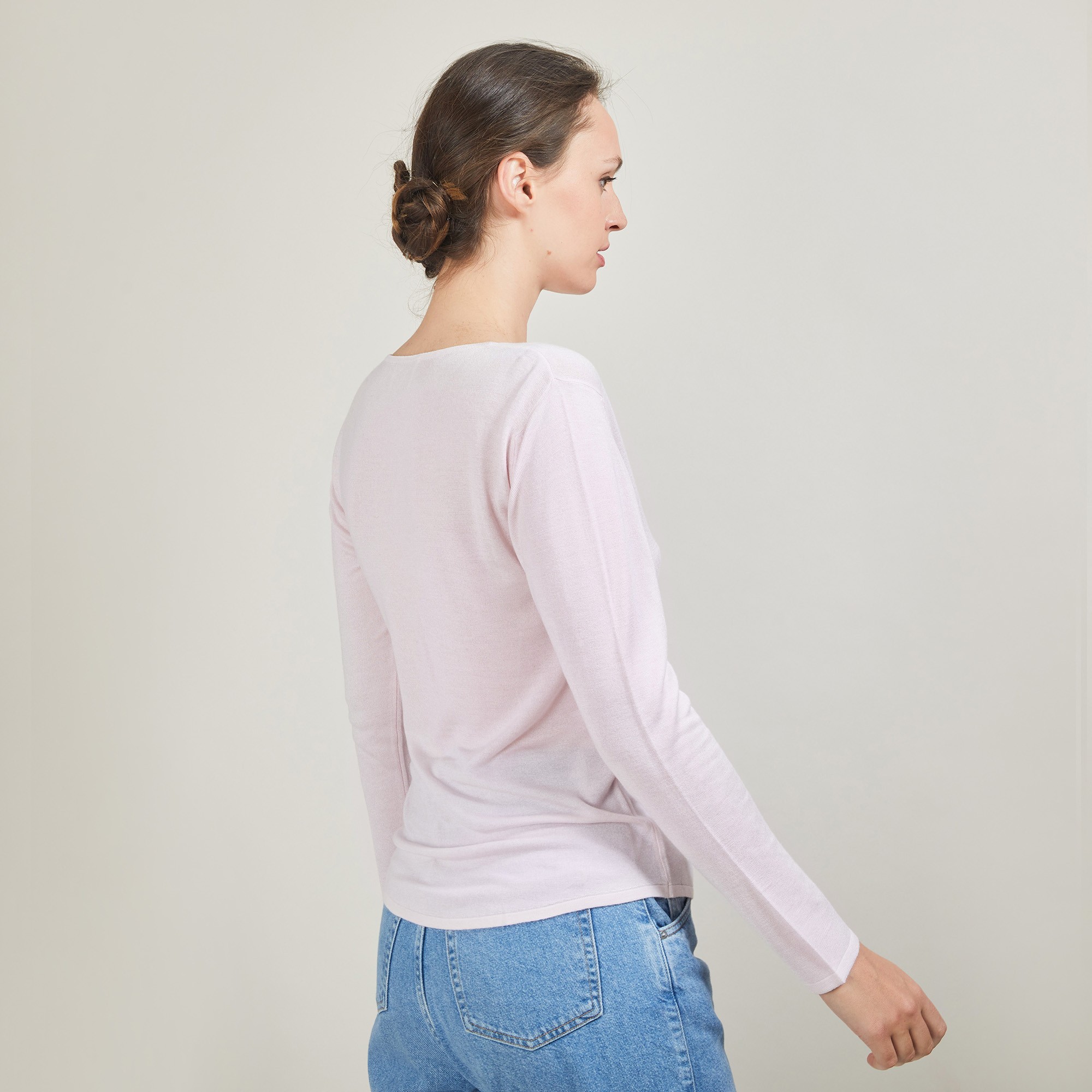 Pull col tunisien en Bambou Cachemire