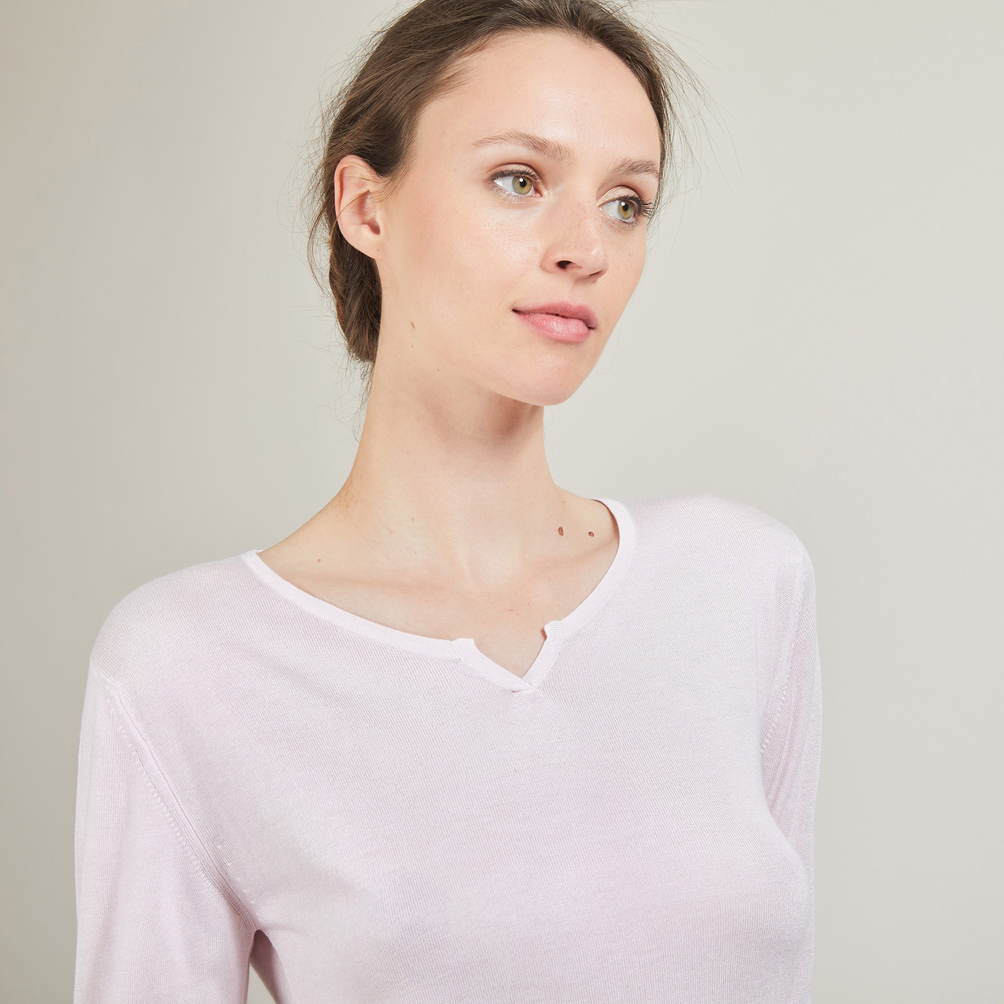 Pull col tunisien en Bambou Cachemire