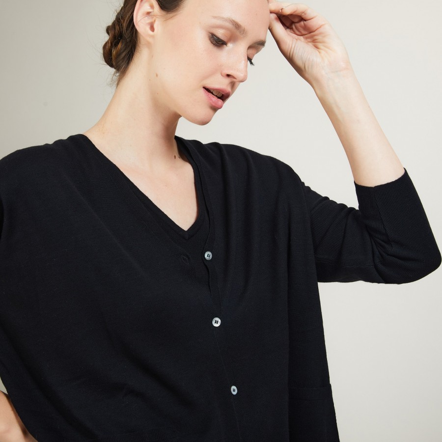 Oversized wool cardigan - Bonte