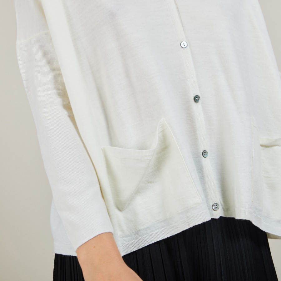 Oversized wool cardigan - Bonte