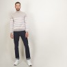 Striped wool sweater with high neck collar - Lazar