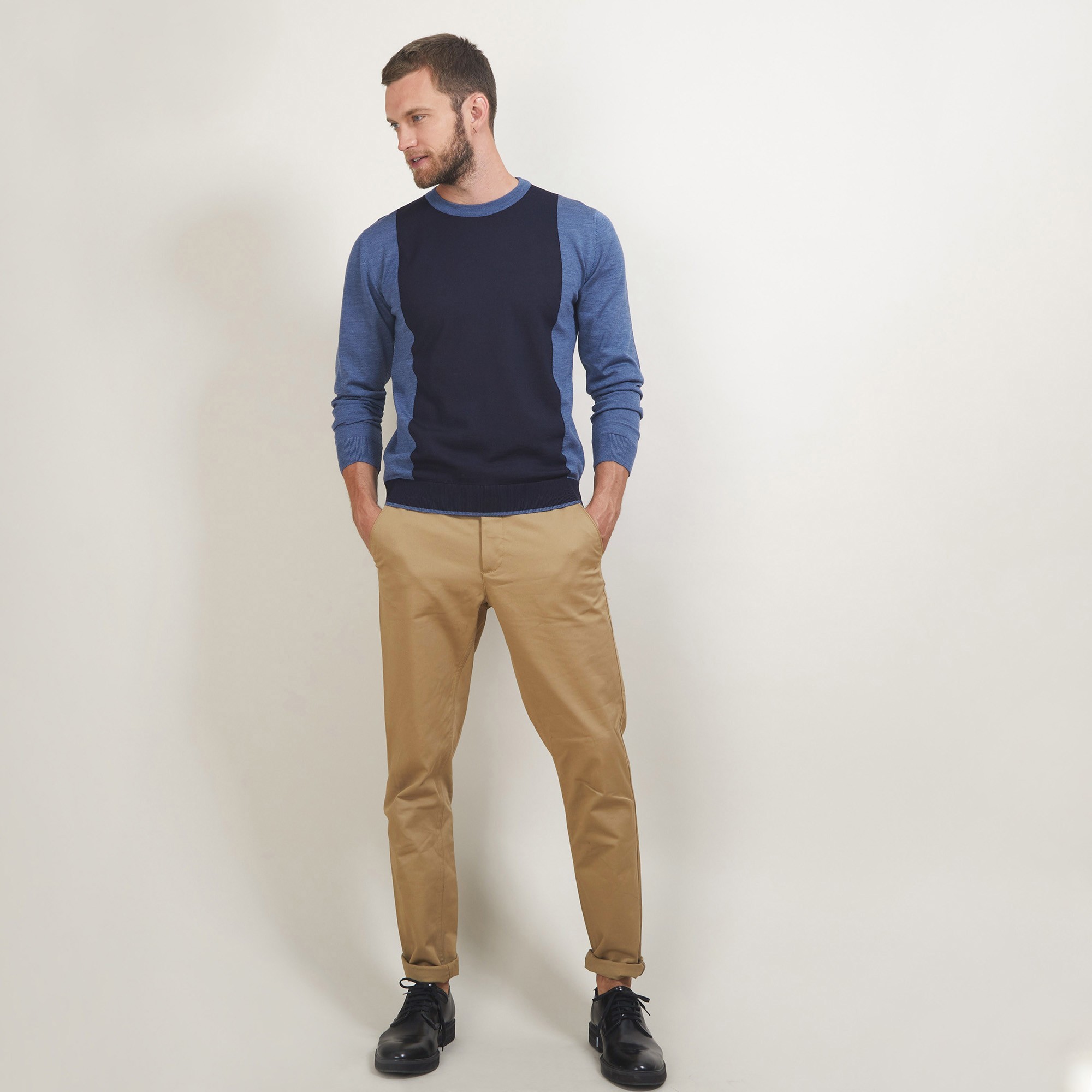 Two-tone wool sweater - Lasso