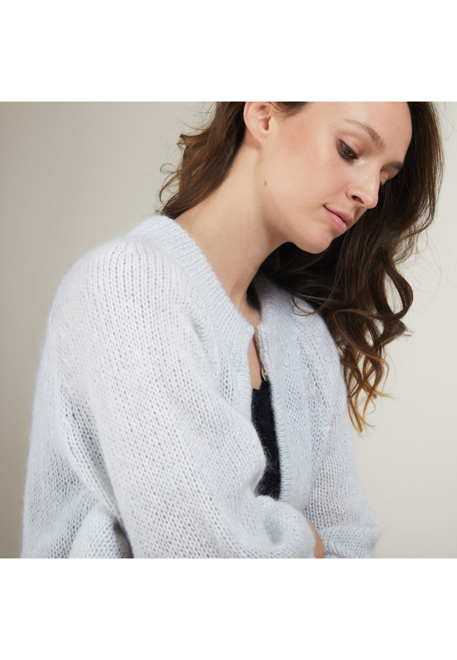 Colete de mohair com bolsos - Gilie