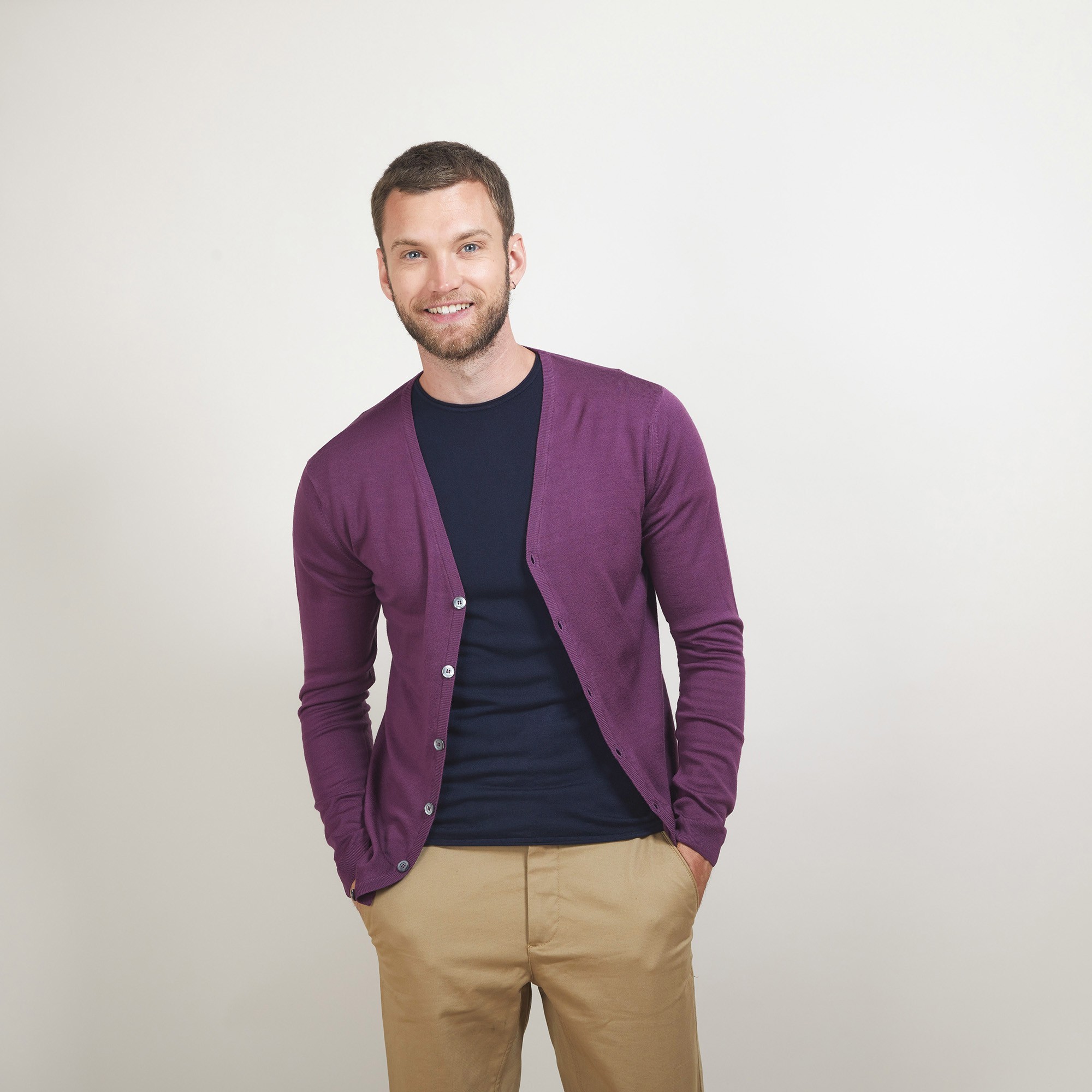 Buttoned wool cardigan - Brad