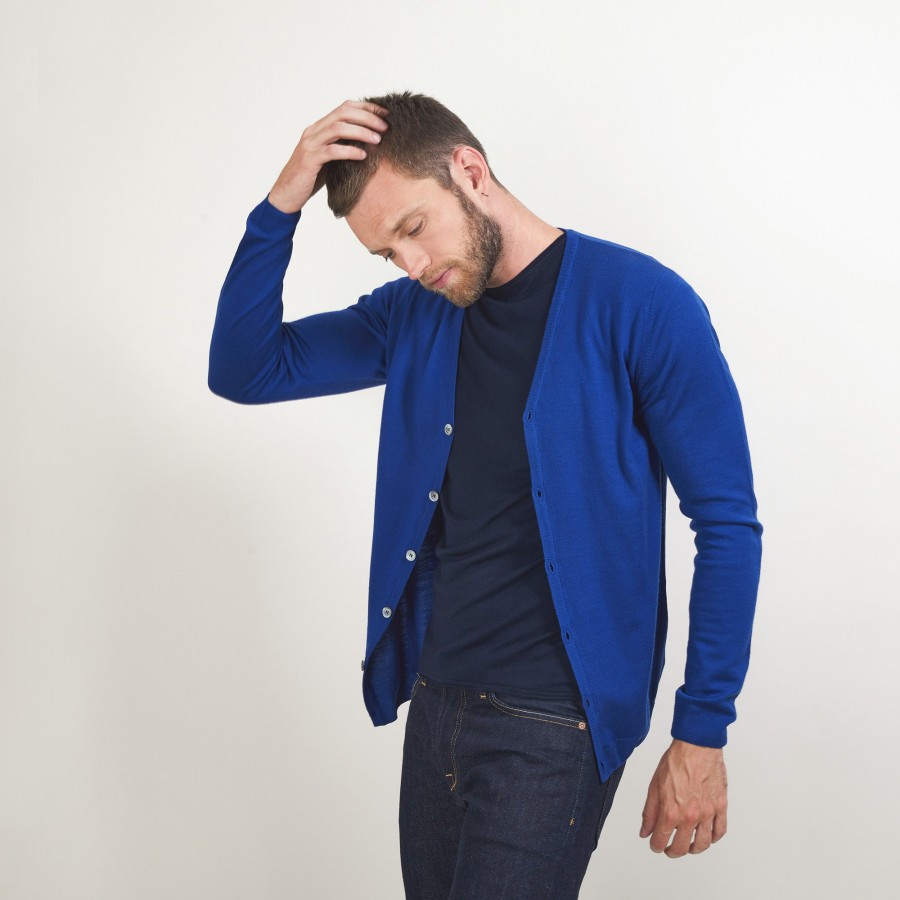 Buttoned wool cardigan - Etienne