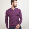 Pull col polo en laine - Beni 7085 damas - 18 Violet foncé