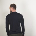 Pull col polo en laine - Beni 7010 noir - 01 Noir