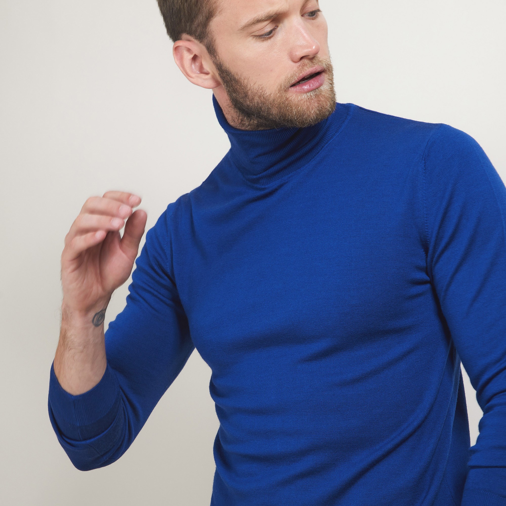 Pull col roulé en laine - Berry