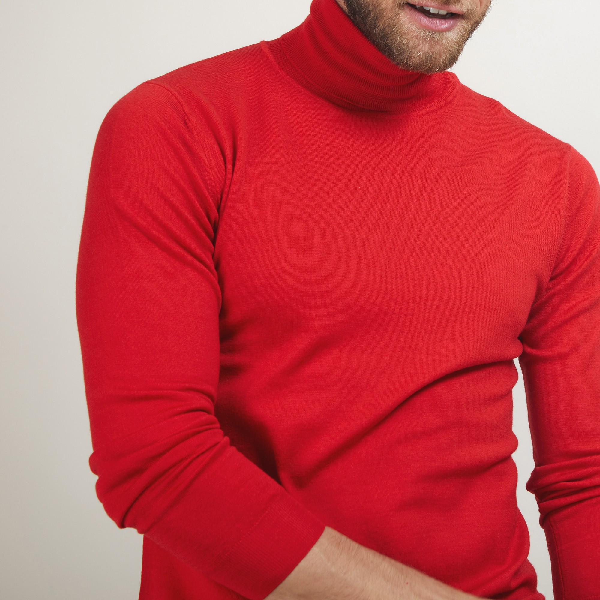 Pull col roulé en laine - Berry