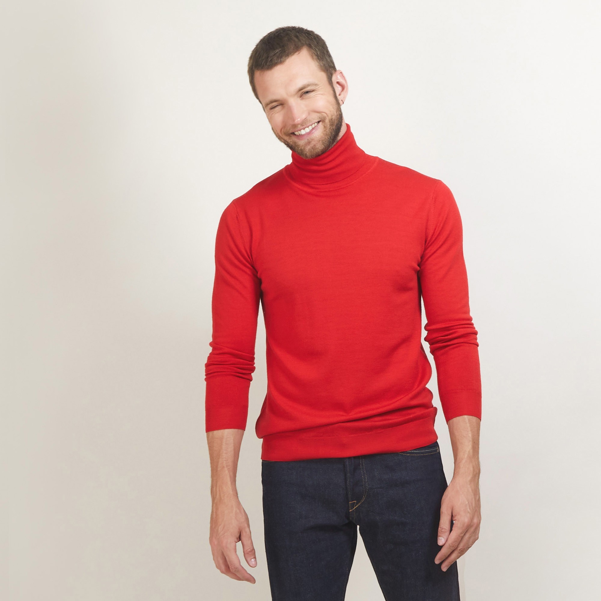 Pull col roulé en laine - Berry