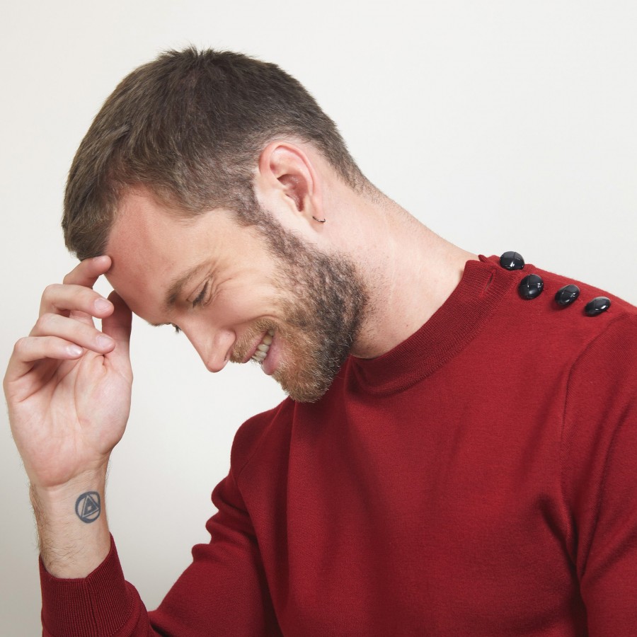 Wool sweater with buttons - Legende