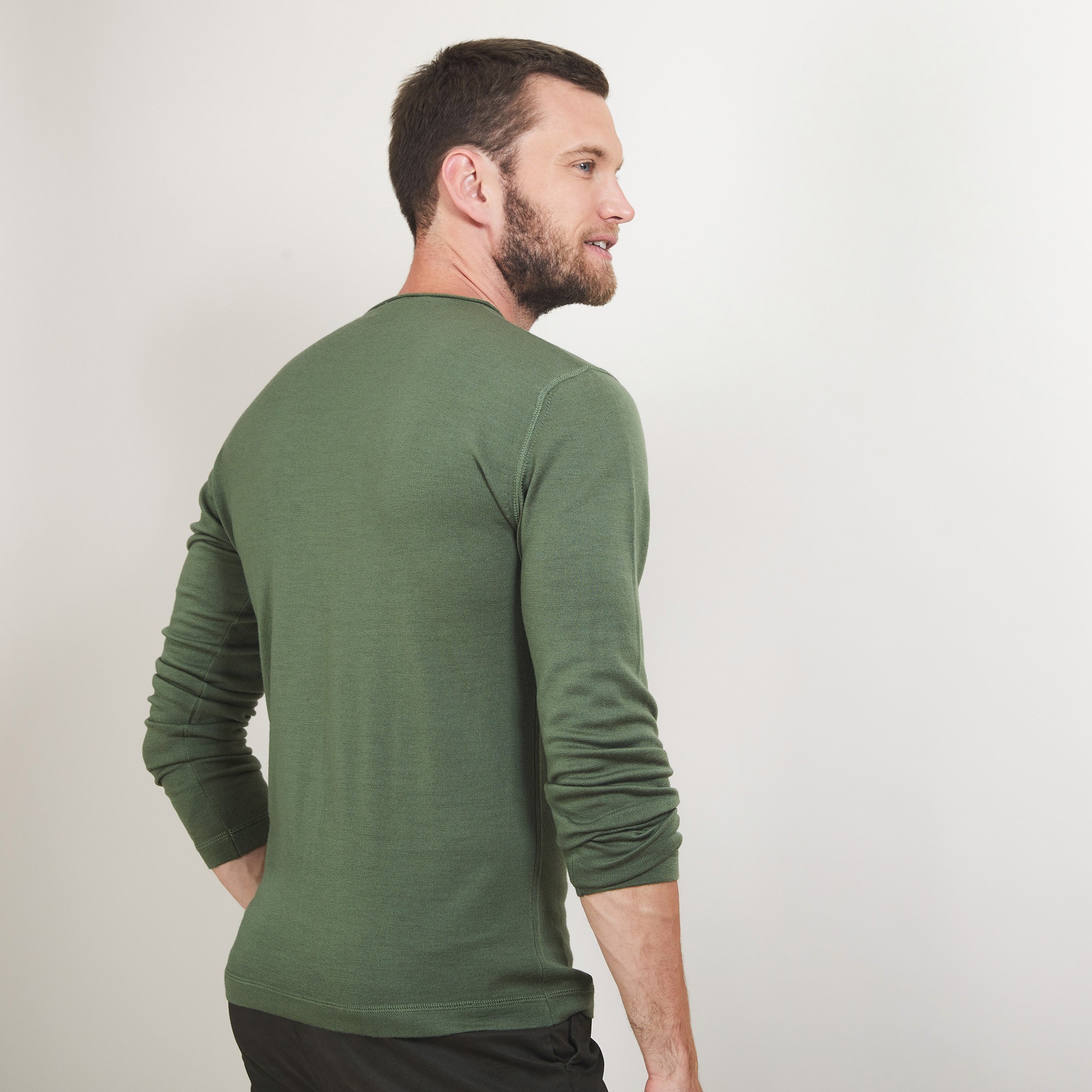 Pull col tunisien en laine - Bonno