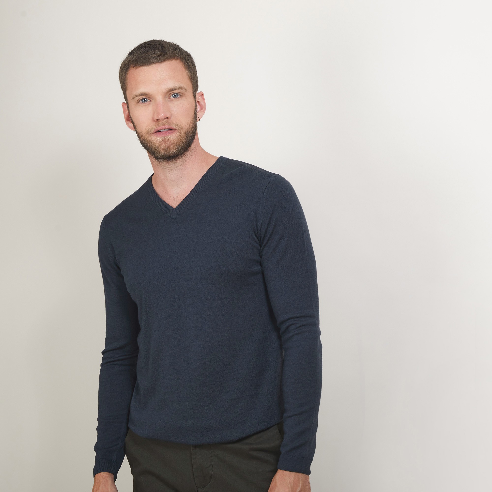 V-neck wool sweater - Badyss