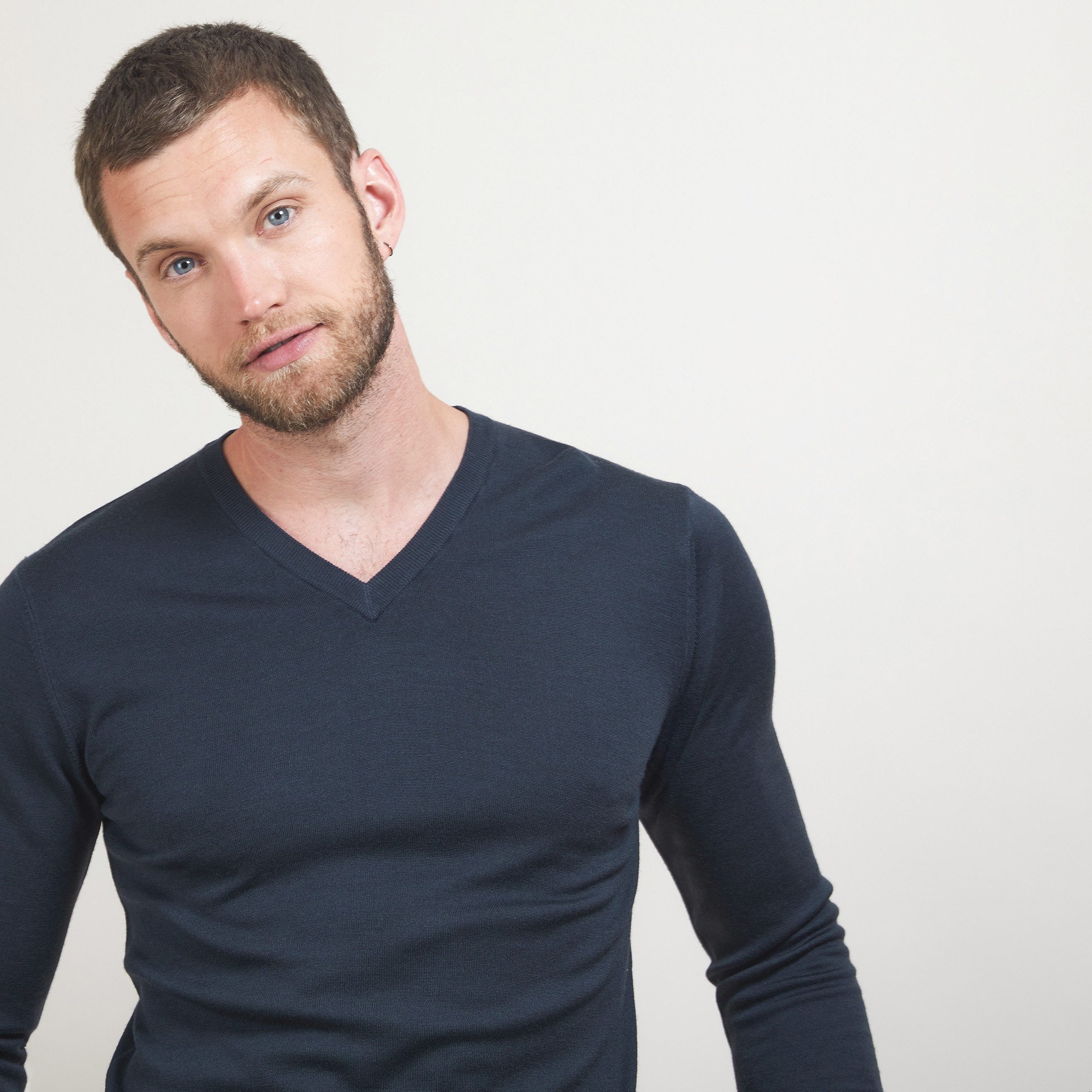 V-neck wool sweater - Badyss